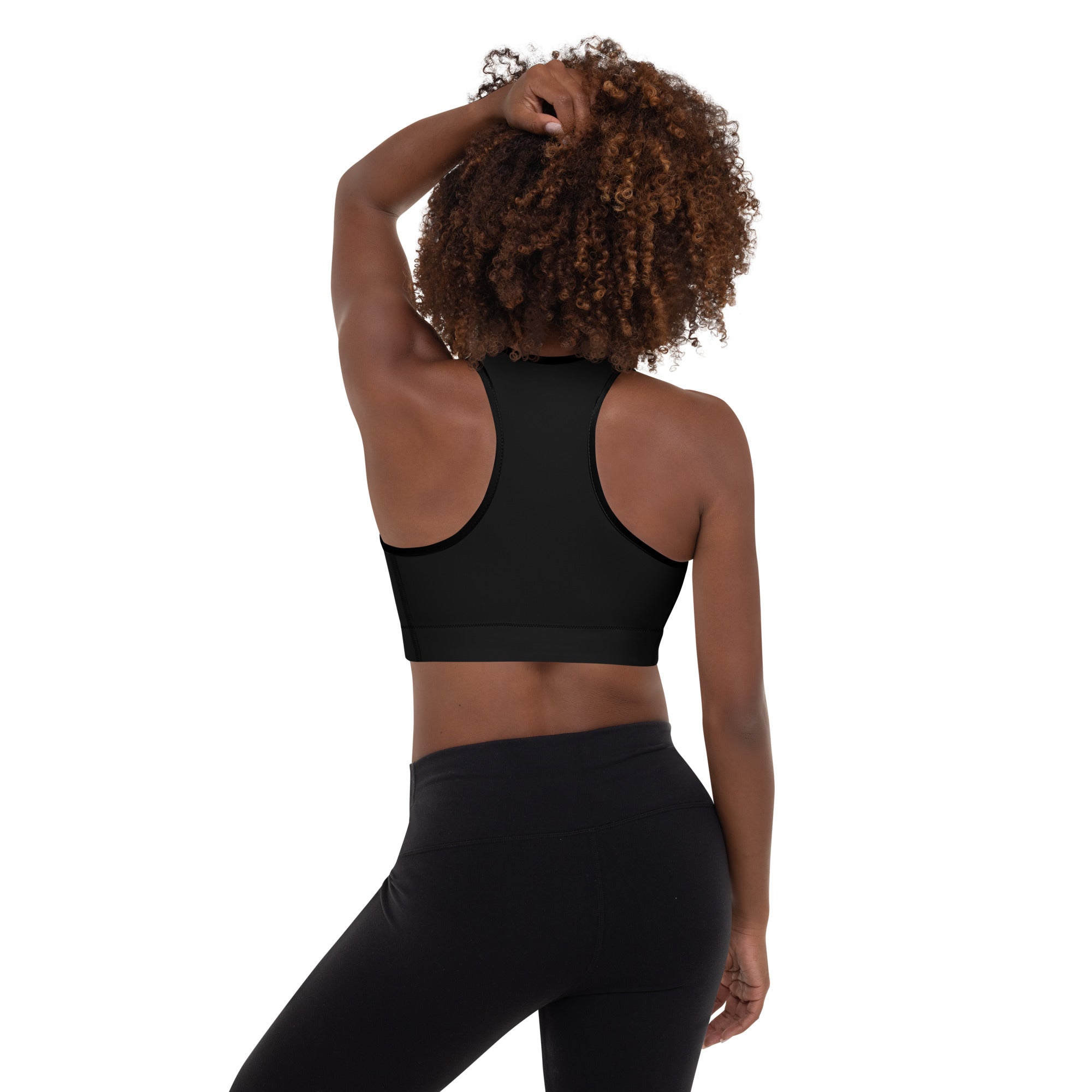 Microcrest Black Padded Sports Bra– Primaledge Fitnesswear