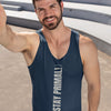 Stay Primal Tank Top - Navy Blue