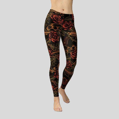 Guns and Roses Leggings - Primaledge Fitnesswear